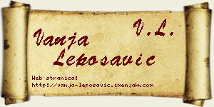 Vanja Leposavić vizit kartica